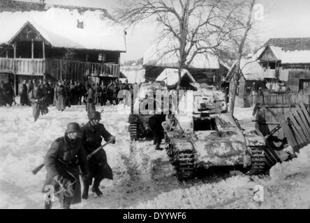 German soldiers in a village in Croatia, 1943 Stock Photo