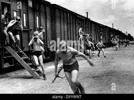 German railway Flak, 1943 Stock Photo