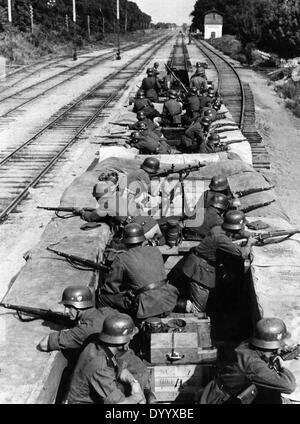 German troops in 1939, German soldiers in Poland, 1939 Stock Photo