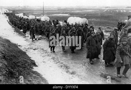 Captive Russian soldiers in Masuria, 1915 Stock Photo