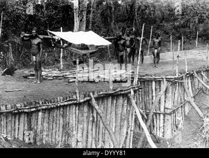 Wounded soldiers in German East Africa in World War I Stock Photo