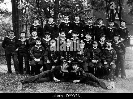 German sailors of the submarine 'U 9' under the command of Otto Weddigen Stock Photo