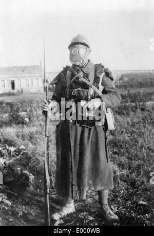 gas mask, infantry, French soldiers, ww1, wwi, world war one Stock ...