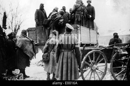 Captured Austrian soldiers in Russia Stock Photo