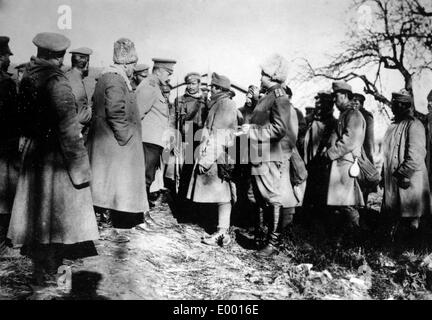 Interrogation of Austrian soldiers Stock Photo