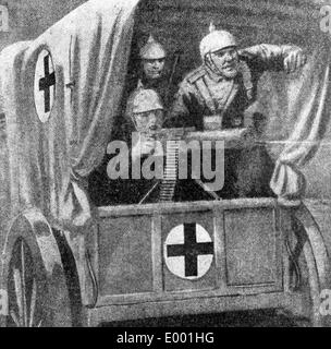 Anti-German propaganda of the German Red Cross in the First World War Stock Photo