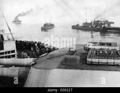 Turkish deep-sea fleet at the Dardanelles, 1918 Stock Photo