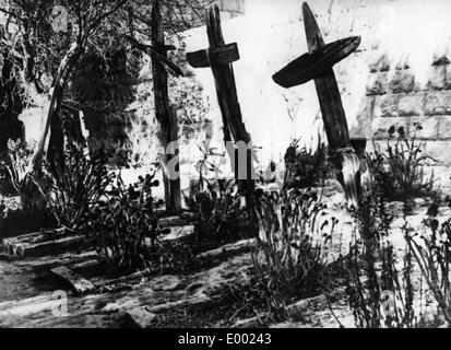 Graves of German airmen, 1936 Stock Photo