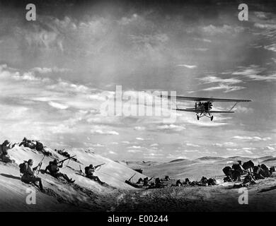 Air Strike by a British Low-Flying Aircraft Stock Photo