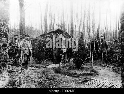 German position in the Argonne forest, 1914 Stock Photo
