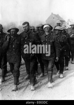 Injured British soldiers in German captivity, 1917 Stock Photo