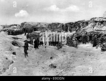 French positions in the Champagne, 1917 Stock Photo