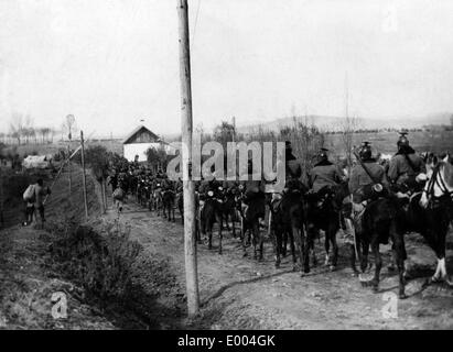 Austro-Hungarian uhlans on the march, 1915 Stock Photo