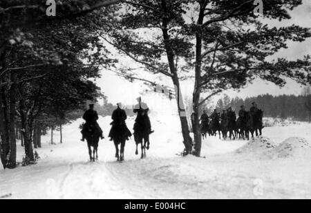 Russian cavalry during WW I Stock Photo
