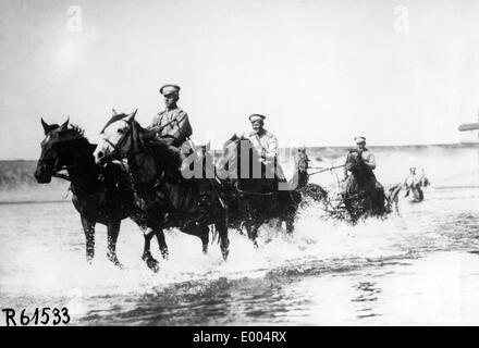 Russian marching column in WW I Stock Photo