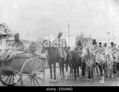 Russian cavalry division defects to German troops, 1918 Stock Photo