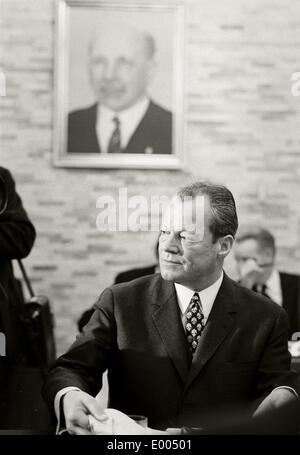 Federal chancellor Willy Brandt in Erfurt, 1970 Stock Photo