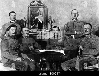 Signing of the capitualtion contract in Cetinje, 1916 Stock Photo