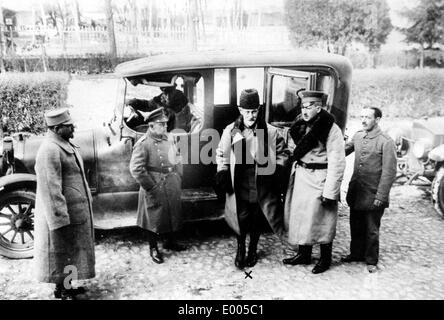 General Averescu on his way to Field Marshal von Mackensen, 1917 Stock Photo