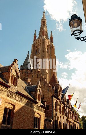 Church of our Lady and the Gruuthusemuseum, Bruges, Belgium Stock Photo