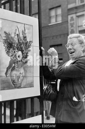 Art in Greenwich Village, circa 1965 Stock Photo