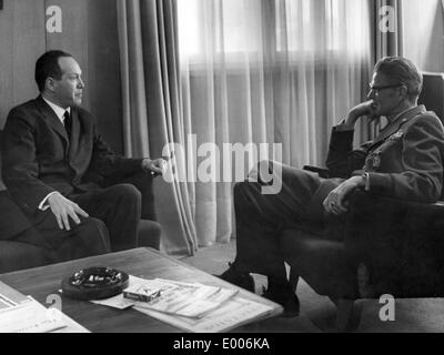 Prince Konstantin of Bavaria with Lauris Norstad, 1958 Stock Photo