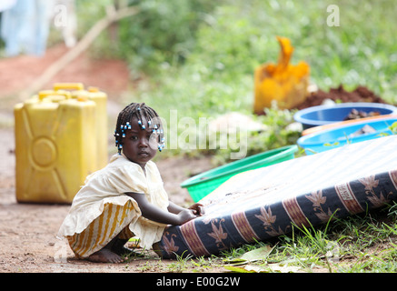 A young child in the Mawale area of the Luwero district in central Uganda. Stock Photo