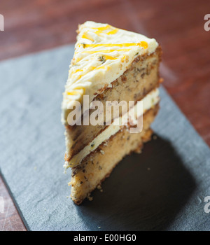 Lemon cake. Piece of cake. Stock Photo