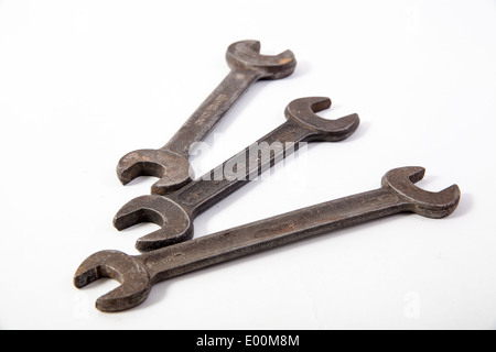 A set of working tools, spanners Stock Photo