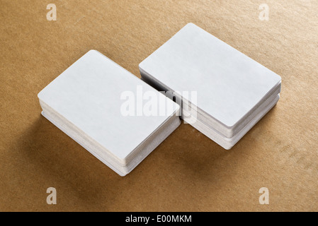 Business cards with rounded corners. Stack of blank horizontal business ...