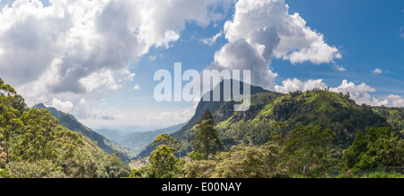 Panorama of Ella Gap, famous place with some of the most beautiful and breathtaking views. Stock Photo