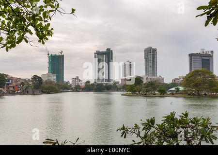 Panorama of Colombo, capital city of Sri Lanka on a cloudy day Stock Photo
