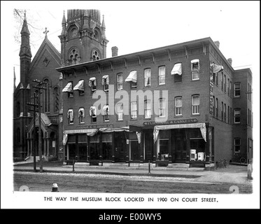 Museum Block on Court Street in Keene NH Stock Photo