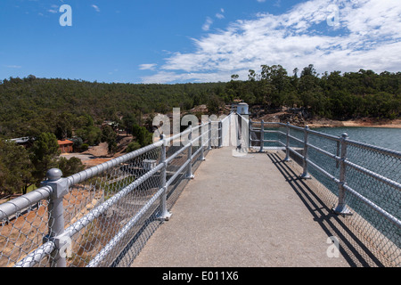 Mundaring Reservoir which supplies fresh water to Kalgoorlie and the gold fields. Western Australia Stock Photo