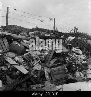 A rubbish dump, 1970 Stock Photo