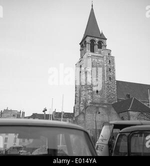 Abbey of Saint-Germain-des-Pres in Paris, 1967 Stock Photo