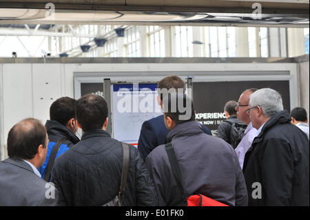 Waterloo, London, UK. 29th April 2014. Commuters at Waterloo Station try to find alternative routes during the tube strike. Credit:  Matthew Chattle/Alamy Live News Stock Photo