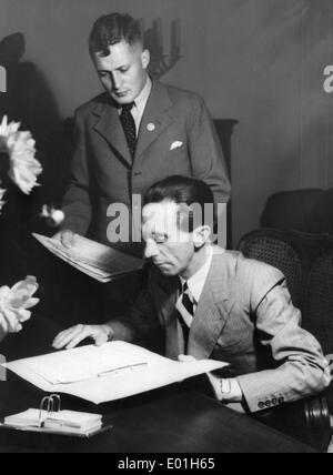 Joseph Goebbels in his bureau, 1937 Stock Photo