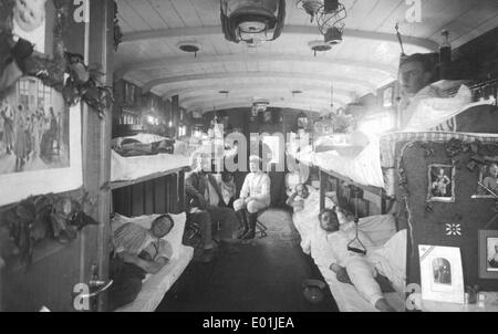 German military hospital train at the western front, 1915 Stock Photo