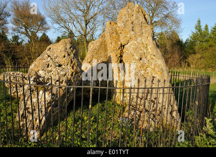 The Whispering Knights, Rollright Stones Neolithic Burial Chamber Stock Photo