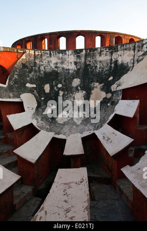 The Jantar Mantar observatory, New Delhi.A collection of thirteen architectural astronomy instruments Stock Photo