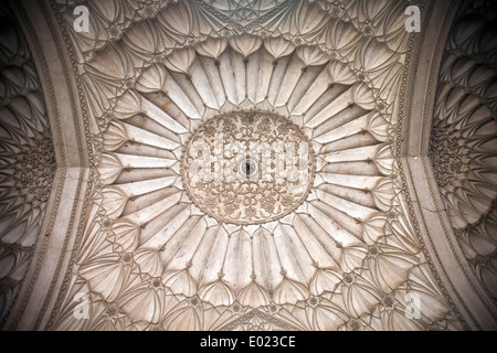 Detail of the plaster work ceiling in Safdarjung's Tomb, New Delhi, India. Stock Photo