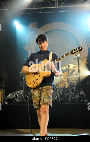 Austin, Texas, USA. 25th Apr, 2014. Ezra Koenig of the band Vampire Weekend performs in concert at Stubb's on April 25, 2014 in Austin, Texas. © Manuel Nauta/NurPhoto/ZUMAPRESS.com/Alamy Live News Stock Photo