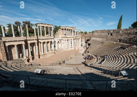 Roman Theater, Merida, Badajoz, Extremadura, Spain, Europe Stock Photo