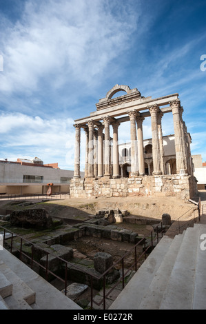 Temple of Diana, Merida, Badajoz, Extremadura, Spain, Europe Stock Photo