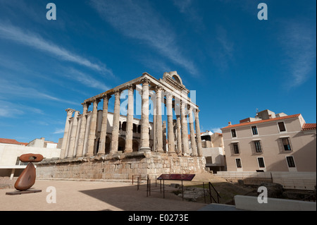 Temple of Diana, Merida, Badajoz, Extremadura, Spain, Europe Stock Photo