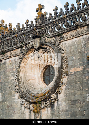 Carving details of the Convento de Cristo, Tomar Stock Photo