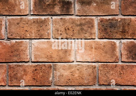 Burnt big brick wall texture pattern background. Stock Photo