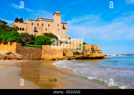 a view of Tamarit Castle, in Tarragona, Spain Stock Photo