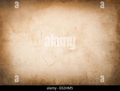 Dirty old paper vignetting background Stock Photo